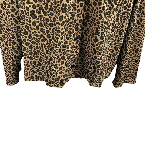 Vtg Leopard Print Blazer Lightweight Fully Lined Jacket Women’s Sz 24W Button Up - Picture 3 of 15